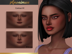 Sims 4 — Anonimux - Contour N1 by Anonimux_Simmer — - 6 Swatches - Moles category (Izq lip) - BGC - HQ - Thanks to all CC