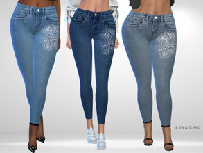 Sims 4 — Betty Jeans by Puresim — Denim jeans in 8 swatches.