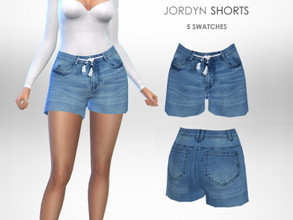 Sims 4 — Jordyn Shorts by Puresim — Denim shorts in 5 swatches.