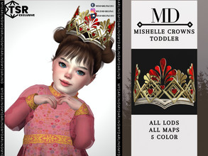 Sims 4 — Mishelle crowns toddler by Mydarling20 — new mesh base game compatible all lods all maps 5 colors