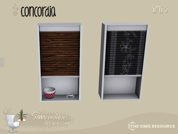 Sims 3 — Concordia Tall Cabinet [Opened] by SIMcredible! — by SIMcredibledesigns.com available at TSR