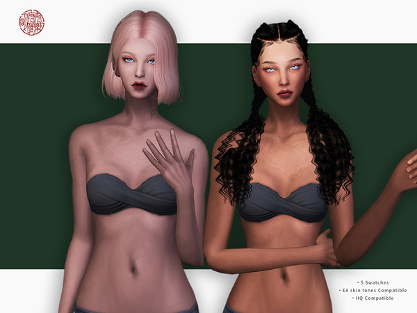 Sims 4 — Female skin 1122 by alfgray — 5 Swatches, EA skin tones Compatible, HQ Compatible, Base game