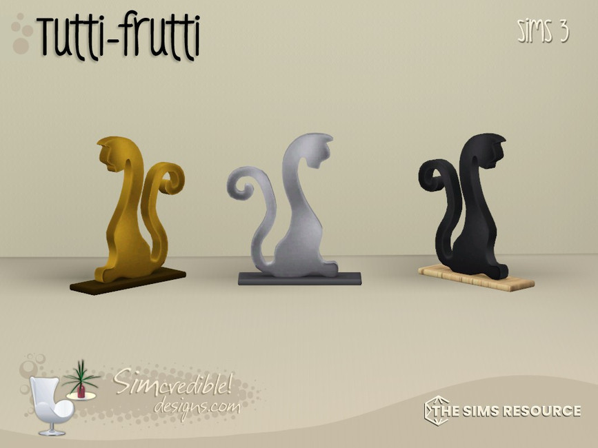Sims 3 Cat Pattern The Sims Resource - Tutti-Frutti Cat Sculpture