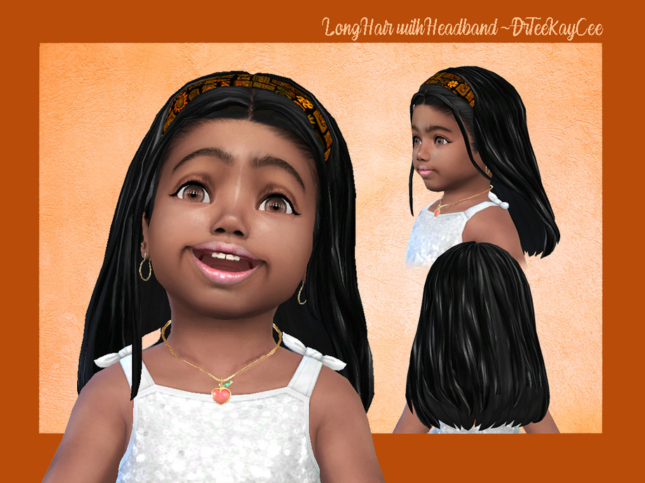 The Sims Resource - Long Hair with Headband ~ Toddler
