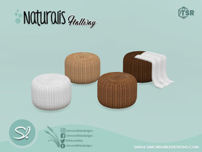 Sims 4 — Naturalis Hallway pouf by SIMcredible! — by SIMcredibledesigns.com available exclusively at TSR 4 colors