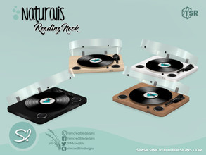 Sims 4 — Naturalis Reading Nook Vintage Turntable Stereo by SIMcredible! — Works as stereo by SIMcredibledesigns.com