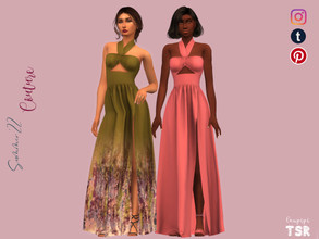 Sims 4 — Embellished long dress - DR459 by laupipi2 — Enjoy this new long dress :) -New custom mesh, all LODs -Base game