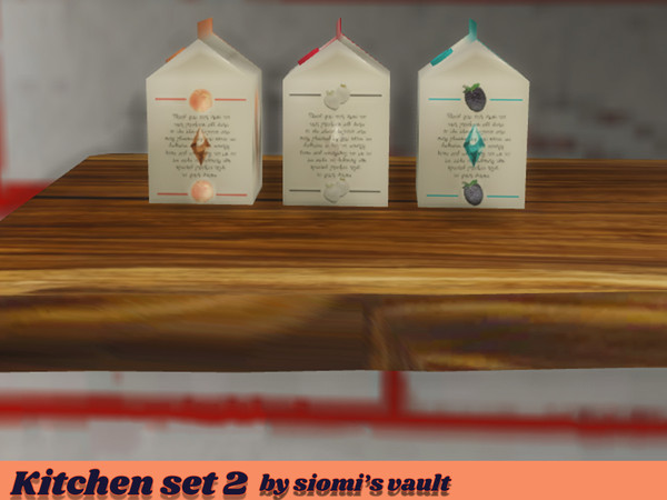 Sims 4 — Kitchen set II mini milks by siomisvault — The Black Lagoon is on fiiiire with all those new products for you.