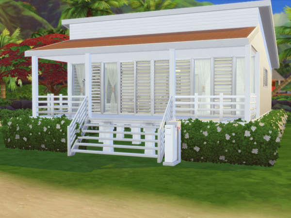 Sims 4 — Sunny Side Starter - [No CC] by Addie25 — Starter home perfect for a couple and up to two kids. Bedroom Kidsroom