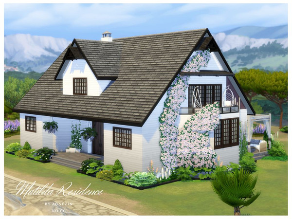 Sims 4 — Matilda Residence by Agnezin — A house for a small family, upstairs has two bedrooms, a bathroom and a laundry