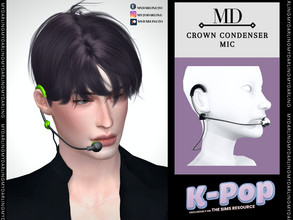 Sims 4 — Crown Condenser Mic adult MEN KPOP by Mydarling20 — new mesh base game compatible all lods all maps 10 colors