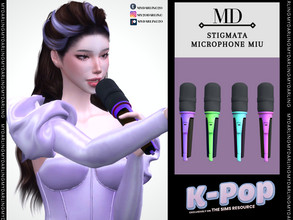 Sims 4 — stigmata microphone MIU KPOP by Mydarling20 — new mesh base game compatible all lods all maps 7 colors the