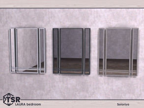 Sims 4 — Laura Bedroom. Wall Mirror by soloriya — Wall mirror. Part of Laura Bedroom. 3 color variations. Category: