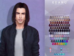 Sims 4 — [Patreon] Keanu - Hairstyle by Anto — Hairstyle inspired in Keanu Reeves Thank you so much for downloading my