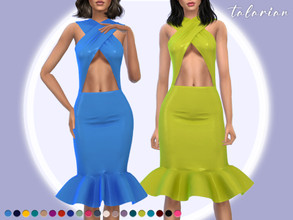 Sims 4 — Ella [dress cross wrap] by talarian — Latex dress cross wrap * New Mesh * 20 colors * Female, Teen-Elder * Base
