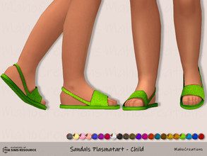 Sims 4 — Sandals Plasmatart - child by MahoCreations — The child sandals for summer days with heel straps in 22 colors.