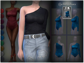 Sims 4 — Bodysuit by BAkalia — Hello :) Elegant asymmetrical bodysuit available in 10 colors. The result of my work is