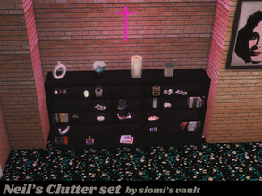 Sims 4 — Neil's Clutter by siomisvault — Neil's clutter set is a mess? haha no it's a huge bookcase that I'll be filling