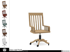 Sims 4 — Haliaetus Desk Chair by wondymoon — - Haliaetus Office - Desk Chair - Wondymoon|TSR - Creations'2022