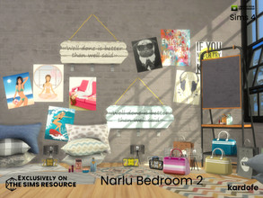 Sims 4 — Narlu Bedroom 2 by kardofe — Decorations to complete the Narlu youth bedroom