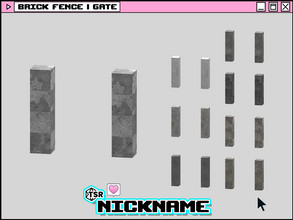 Sims 4 — brick fence l gate by NICKNAME_sims4 — brick fence and gate 7 package files. brick fence l brick fence ll brick