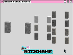Sims 4 — brick fence lll gate by NICKNAME_sims4 — brick fence and gate 7 package files. brick fence l brick fence ll