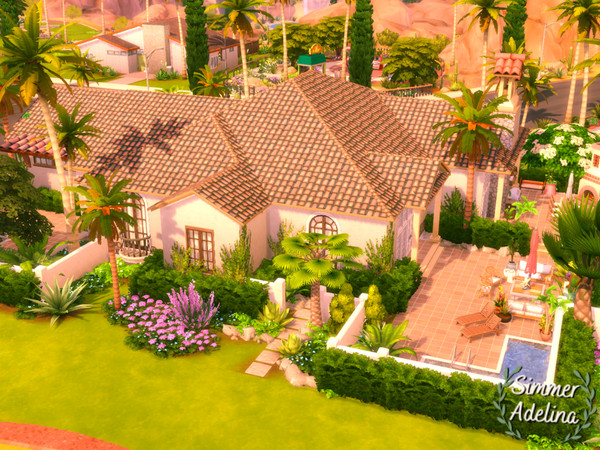 Sims 4 — Mediterranean Dream by simmer_adelaina — This spacious mediterranean houise has three spacious bedrooms, four