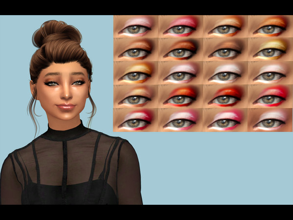 Sims 4 — Tanya Eyeshadow [001] by TrashManNik — -20 Swatches -Male and Female -Disallowed for random