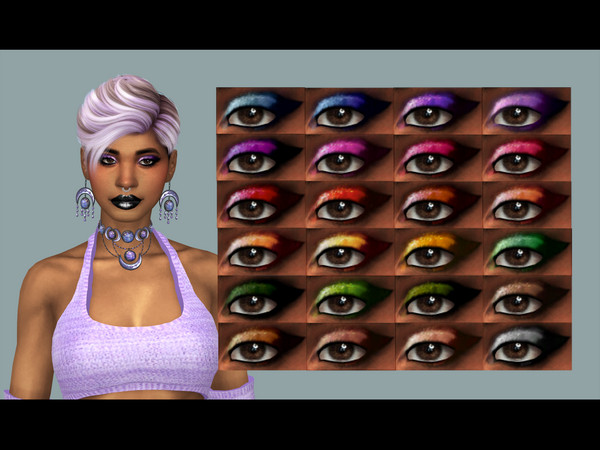 Sims 4 — Kiera Eyeshadow [002] by TrashManNik — - 24 Swatches