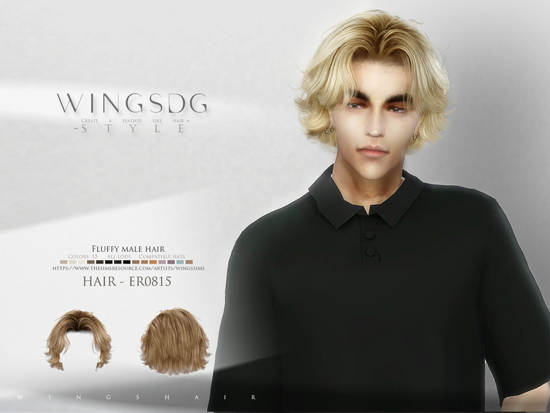 wingssims' Fluffy male hair - ER0815