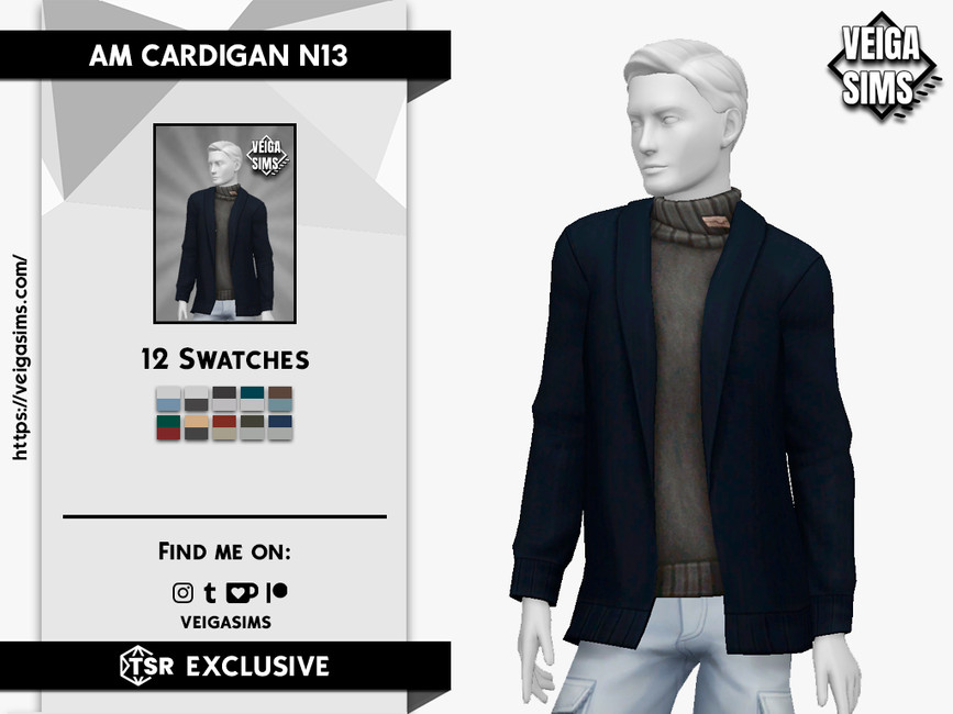 The Sims Resource - AM CARDIGAN N13