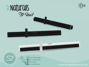 Sims 4 — Naturalis TV Unit Soundbar by SIMcredible! — by SIMcredibledesigns.com available exclusively at TSR 2 colors +