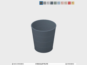 Sims 4 — Anthracite - Trashbin by Syboubou — Animated trashbin for desks: the trash are paper balls !