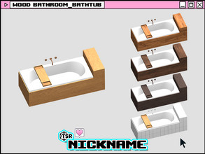 Sims 4 — wood bathroom_bathtub by NICKNAME_sims4 — wood bathroom set 9 package files. -wood bathroom_bathtub -wood