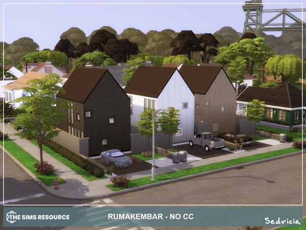 Sims 4 — Rumakembar NoCC by Sedricia — Rumakembar NoCC Bargain Bend, Willow Creek Modern Co-Housing Full Furnished and