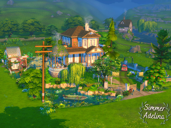 Sims 4 — Family Farm House by simmer_adelaina — This big family farm house is a paradise to any sims that enjoy