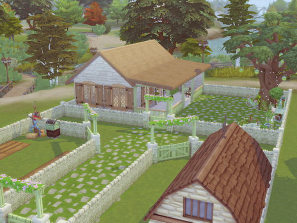 Sims 4 — Mapplewood Ranch - [No CC] by Addie25 — Level 3 tiny home suitable for one sim who loves nature and animals.