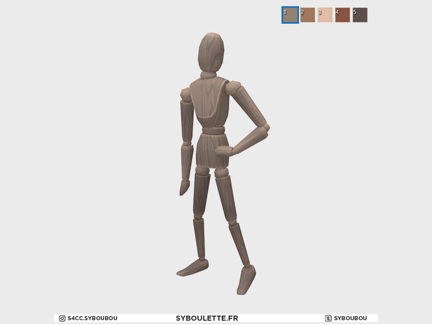 The Sims Resource Anthracite Wooden mannequin standing