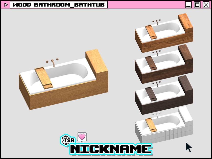 The Sims Resource wood bathroom_bathtub