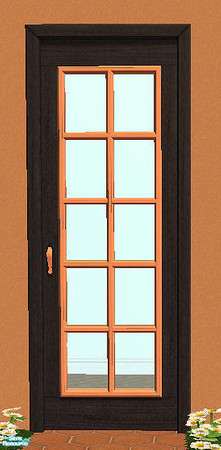 Sims 2 — Murray Glass Door in black-jequitiba by chrissy6930 — Recolor of Windkeeper's Murray Glass Door in