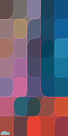 Sims 2 — Television by s00z — This trippy retro wallpaper will melt your sims minds.