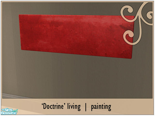 Sims 2 — 'Doctrine' painting by prin6je — Three-tile modern painting.