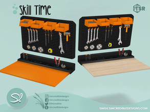 Sims 4 — Skill Time woodworking table by SIMcredible! — by SIMcredibledesigns.com available exclusively at TSR 4 colors +