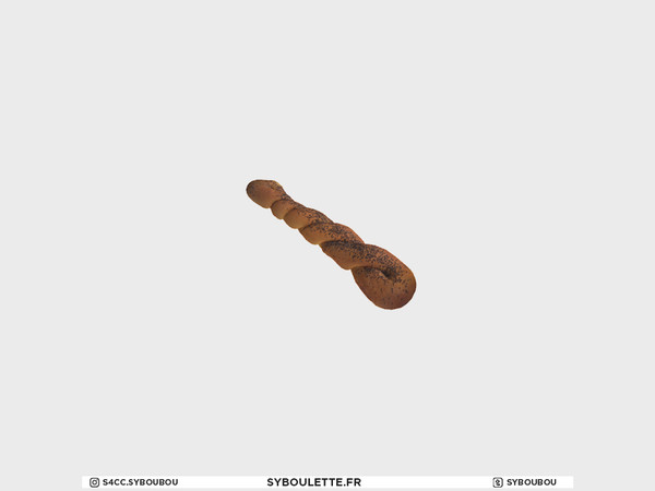 Sims 4 — Boulangerie - Decor pain brioche by Syboubou — This is a decor pain brioche (sweet bread).