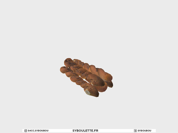 Sims 4 — Boulangerie - Decor Pain brioche pile by Syboubou — This is a pain brioche pile (sweet bread)