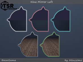 Sims 4 — Nina Mirror Left by Mincsims — Basegame Compatible 5 swatches