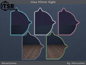 Sims 4 — Nina Mirror Right by Mincsims — Basegame Compatible 5 swatches
