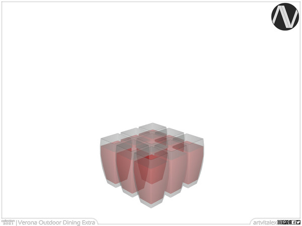 Sims 3 — Verona Glasses Full Of Juice by ArtVitalex — Outdoor And Garden Collection | All rights reserved | Belong to