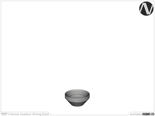 Sims 3 — Verona Soup Plates by ArtVitalex — Outdoor And Garden Collection | All rights reserved | Belong to 2022