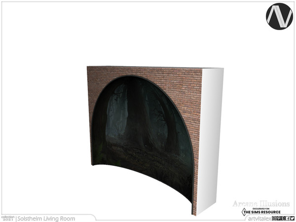 Sims 3 — Arcane Illusions | Solstheim Arched Wall Panel Medium by ArtVitalex — Living Room Collection | All rights